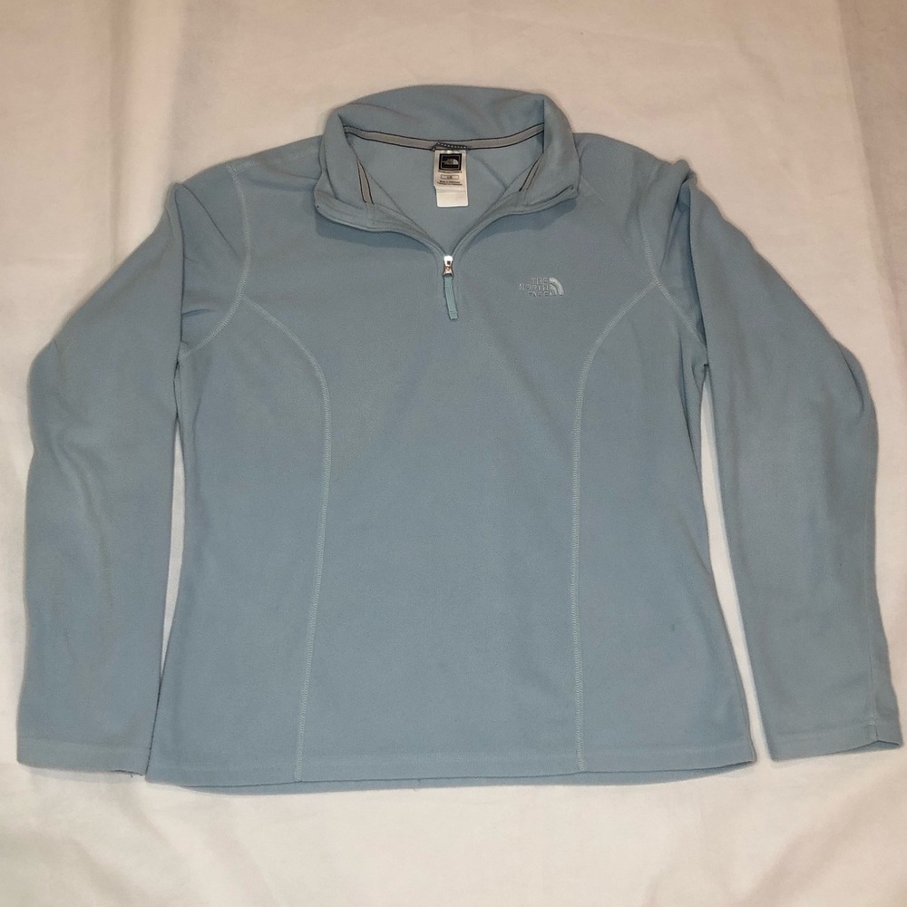 North Face | Women’s TKA 100 Light Blue 1/4 Zip Up